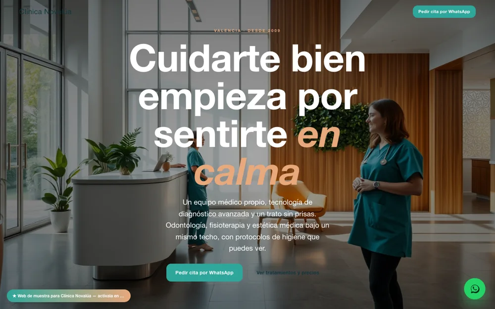 Clínica Novalúa — Clínica dental · fisioterapia · estética médica